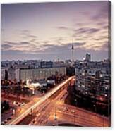 View Of East Berlin Skyline Canvas Print