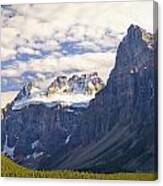 View Of Glacial Mountains And Trees In Canvas Print