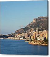 View Of Monaco Rom Cap Martin Canvas Print