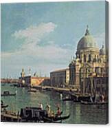 View Of The Grand Canal Santa Maria Canvas Print