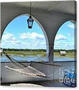 View Of The Marsh From The Pelican Inn Canvas Print