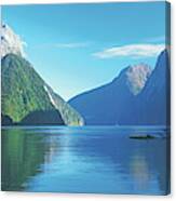 View Of The Milford Sound, Fiordland Canvas Print