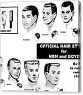 Vintage Barber Haircut Poster Canvas Print
