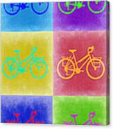 Vintage Bicycle Pop Art 2 Canvas Print