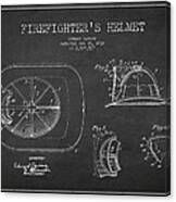 Vintage Firefighter Helmet Patent Drawing From 1932 Canvas Print