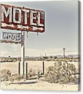 Vintage Motel Pool Sign Canvas Print