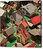 Vintage Plastic Village Canvas Print