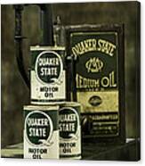 Vintage Quaker State Motor Oil Canvas Print