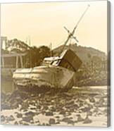 Vintage Shipwreck Canvas Print