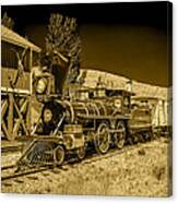Virginia And Truckee Gold Rush Train 22 Bw Canvas Print