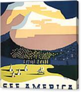 Visit Montana 1937 Canvas Print