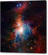 Vista Telescope Infrared View Orion Nebula Enhanced Canvas Print