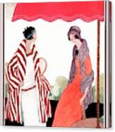 Vogue Cover Featuring Two Women Under A Patio Canvas Print