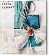 Vogue Cover Featuring Various Accessories Canvas Print