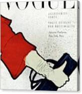Vogue Cover Illustration Of A Woman's Arm Holding Canvas Print