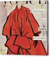 Vogue Magazine Cover Featuring A Woman In A Large Canvas Print