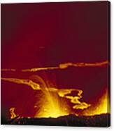 Volcanic Eruption Volcan Chico Canvas Print