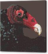 Vulture Pixel Pointillized Canvas Print
