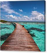Walk Over The Water Canvas Print