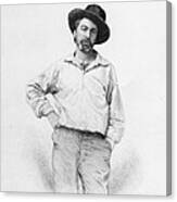 Walt Whitman Frontispiece To Leaves Of Grass Canvas Print