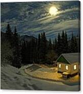 Warm Light On A Cold Night Canvas Print