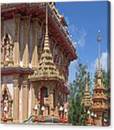 Wat Chalong Phramahathat Chedi Corner Tower Dthp410 Canvas Print