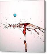 Water Droplets Collision Liquid Art 11 Canvas Print