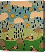 Water Off A Duck's Umbrella Canvas Print