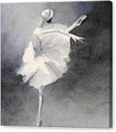 Watercolor Ballerina Painting Canvas Print