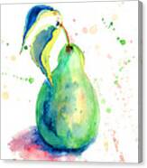 Watercolor Illustration Of Pear Canvas Print