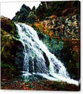 Waterfall By Stiles Cove Path Canvas Print