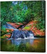 Waterfalls Great Smoky Mountains Painted Canvas Print