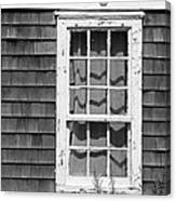 Weathered Window With Lucky Horseshoe Canvas Print