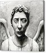 Weeping Angel Don't Blink Doctor Who Fan Art Canvas Print