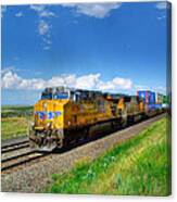 West Bound Containers On The Union Pacific Main Line Canvas Print