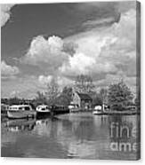 Wey Canal Ripley Surrey Canvas Print