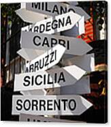 Which Way To Italy Canvas Print