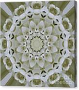 White Floral Mandala 4 Canvas Print