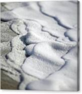 White Foam At The Shoreline Canvas Print