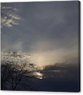 White Light Sunset Canvas Print