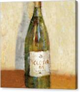 White Wine And Cork Canvas Print