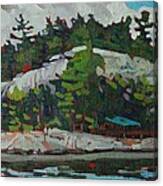 Whitefish River Cottages Canvas Print