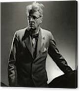 William Butler Yeats Wearing A Three-piece Suit Canvas Print