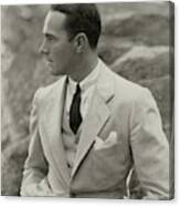 William Haines Wearing A Three-piece Suit Canvas Print