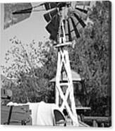 Windmill And Wagon Canvas Print