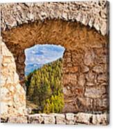 Window In The Castle Wall Canvas Print