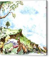 Helping Hands After E H Shepard Canvas Print