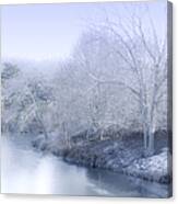 Winter Blue And White Canvas Print