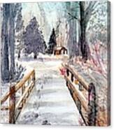 Winter Bridge Canvas Print