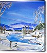 Winter Magic At A Mountain Getaway Canvas Print